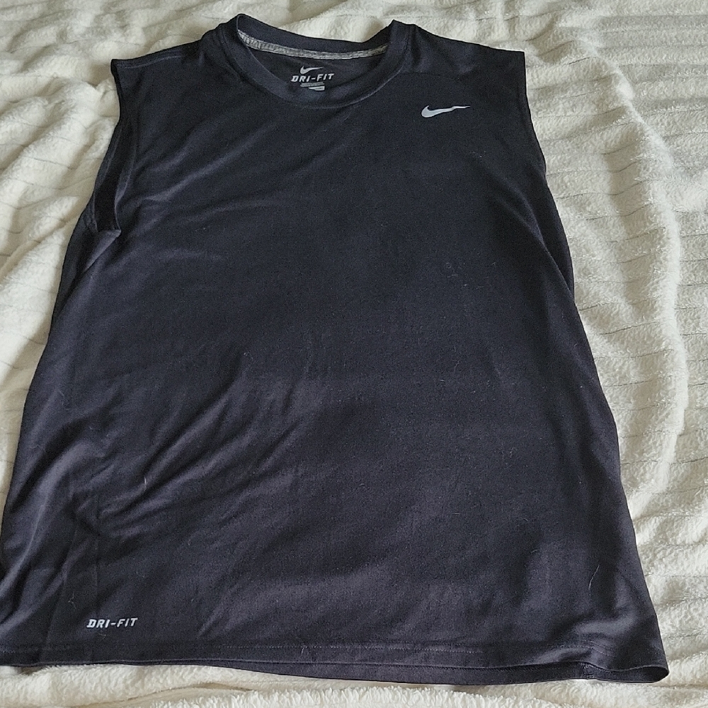 Nike Men's Black Sleeveless Dri-FIT Tank Top